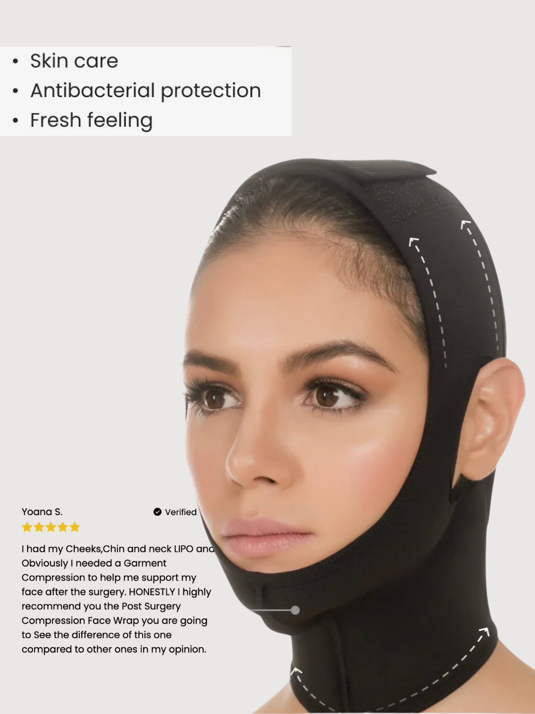 Post surgery compression face wrap