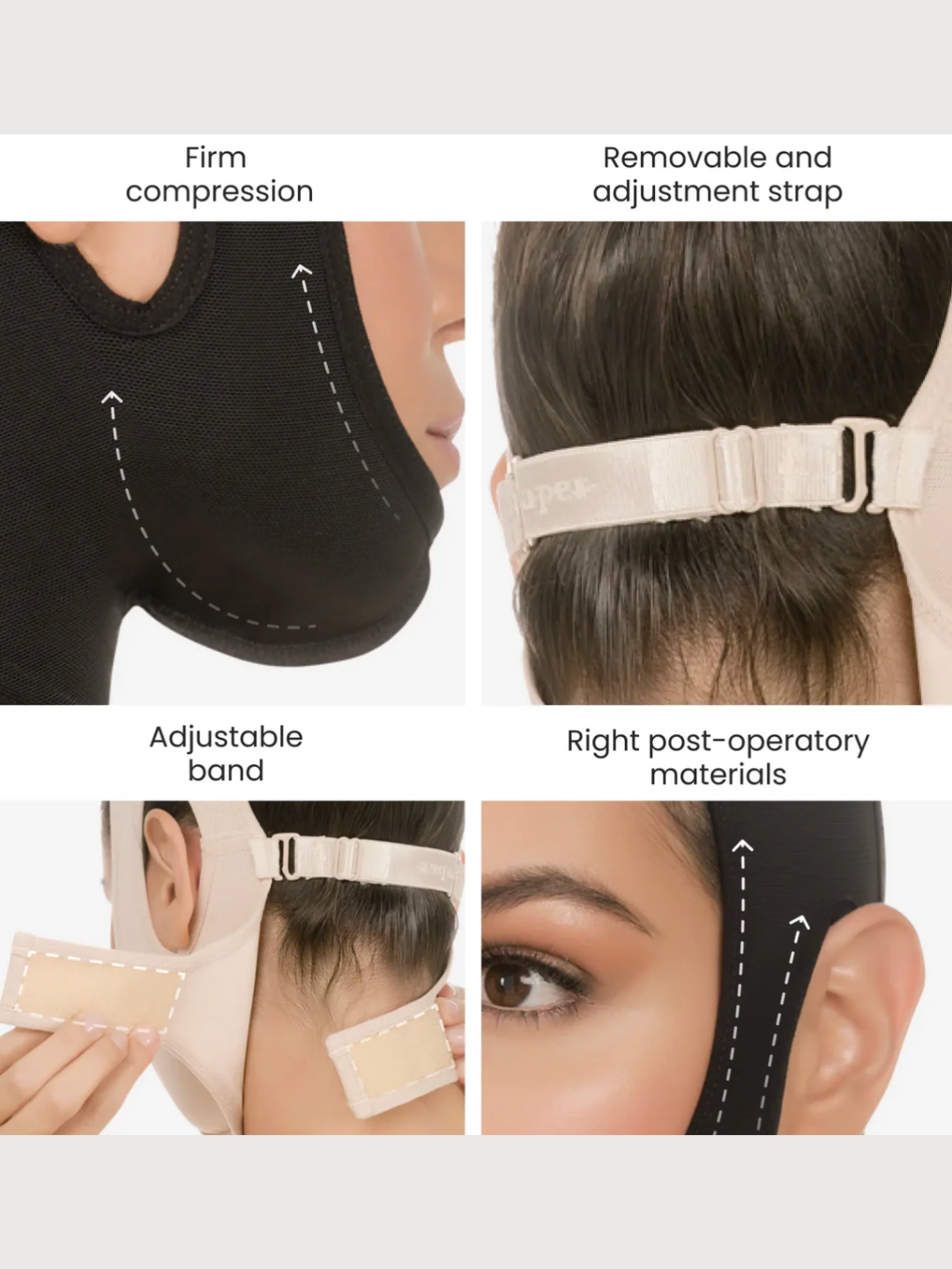 Post surgery compression face wrap